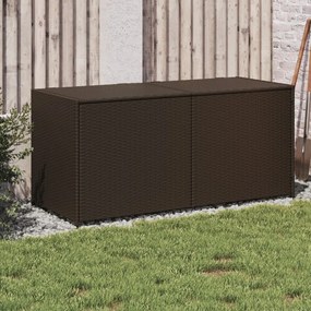 Barna polyrattan kerti tárolóláda 283 L