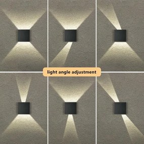 Brilagi - LED kültéri fali lámpatest DOUBLERAY LED/4W/230V fekete IP65