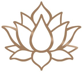 Fém fali dekoráció, Lotus Flower 1 - Copper