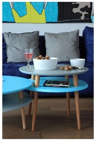 UFO világosszürke tárolóasztal, ⌀ 45 cm - Ragaba