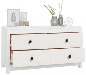 fehér tömör fenyőfa kisszekrény 100x40x54 cm