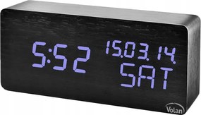 Óra Ébresztőóra Fa Led Elektronikus Digitális Álló – Hőmérő Dátum