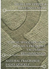 Zöld kézi szövésű gyapjú futószőnyeg 80x250 cm Alexis – Villeroy&amp;Boch