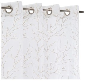 Fehér-bézs fényáteresztő függöny 140x260 cm Coral – Casa Selección