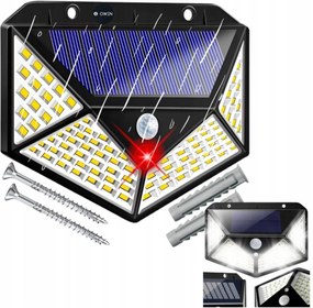 Kültéri Napelemes Utcai Lámpa Szürkületi Mozgásérzékelővel