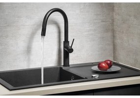 Sapho - Mosogatócsap kihúzható permetezővel FLAWO matt fekete