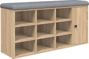 vidaXL sonoma tölgy színű szerelt fa cipőtároló pad 102 x 32 x 50 cm