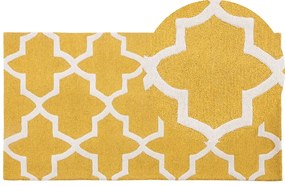 Sárga gyapjúszőnyeg 80 x 150 cm SILVAN Beliani