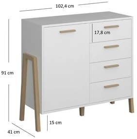 Komód Berry (fehér). 1052770