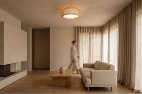 Mennyezeti lámpa STRIPES 2xE27/40W/230V átm. 55 cm krémszínű/fehér