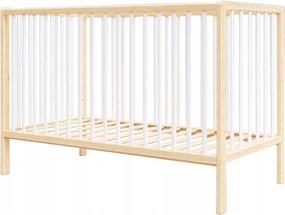 Dominik babaágy fehér/fenyő 120x60 rágóka Eu szabvány Lettino