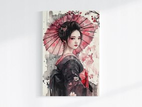 Poszter Portré Nő Gésa Japán Hagyomány Ázsia 40x60