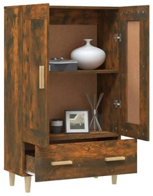 Füstös tölgy színű szerelt fa magasszekrény 70 x 31 x 115 cm