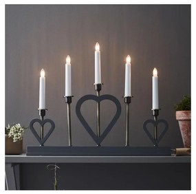 Markslöjd 705831 - Karácsonyi gyertyatartó MELISSA 5xE10/3W/230V szürke