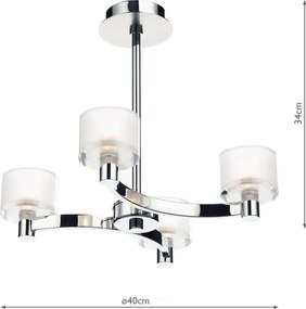 Dar Lighting ETON ETO0450 Csillár 4x25W/G9 IP20