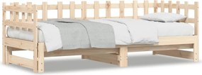 vidaXL tömör fenyőfa kihúzható kanapéágy 2 x (90 x 200) cm