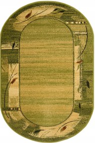 Ovális Szőnyeg Nappaliba Agnella Zöld Olíva Erba Króm 200x300 cm