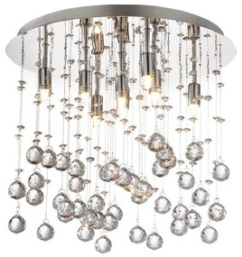 Ideal Lux-LED Kristály mennyezeti lámpa MOONLIGHT 8xG9/3W/230V átm. 40 cm króm