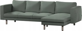 Norsborg 4 személyes kanapé huzat Ikea sezlonnal, zöld
