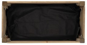 Fából készült magaságyás, barna, 78 x 40 cm