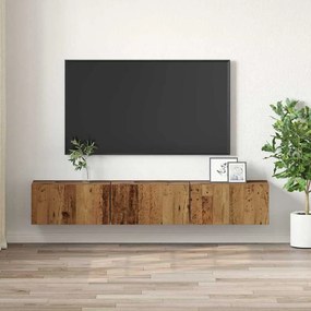 TV szekrény 3 pcs Barna 60 x 30 x 30 cm Faanyag