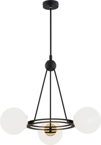 ARGON 6150 AMALFI Glamour Csillár Fekete, Sárgaréz, Opál szőnyeg E27 IP20