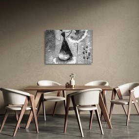 Üveg kép - Afrikai festészet (70x50 cm)