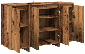 antik fa színű szerelt fa tálalószekrény 120x41x75 cm