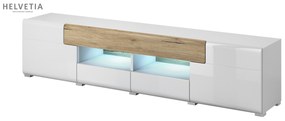 TV asztal Tamie Typ 40 (fényes fehér + sanremo tölgy). 1030174
