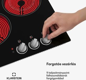 Klarstein EasyCook üvegkerámia főzőlap | 3 főzőzóna | 4700 W | 11 teljesítményfokozat | 45 cm