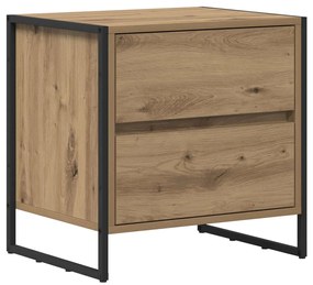 vidaXL Éjjeli asztal 2 pcs Művészi tölgy 50 x 39.5 x 50 cm Faanyag