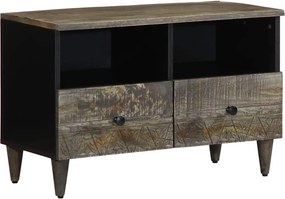 vidaXL világosszürke tömör mangófa TV-szekrény70x33,5x46 cm