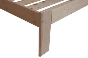 Sallim 90x200 fenyő ágykeret ágyráccsal, ALOE VERA matraccal - Natúr