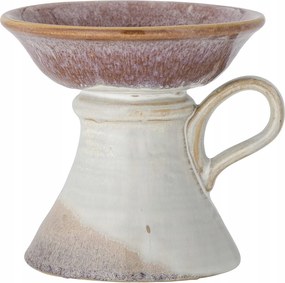 Gyertyatartó Soreyah rózsaszín kő Ø15xH14 cm