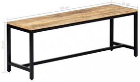 tömör, nyers mangófa étkezőpad 120 cm