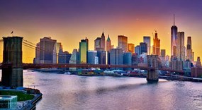 Fotográfia New York City Manhattan Brooklyn Bridge skyline, ANDREY DENISYUK