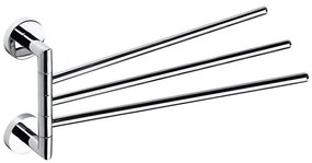 Sapho - X-ROUND forgatható, falra szerelhető törölközőtartó 19,5x45 cm fényes króm