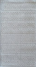 Zsinóros szőnyeg 200x290cm ,hurkos szürke krémszínű boho stílusú szőnyeg