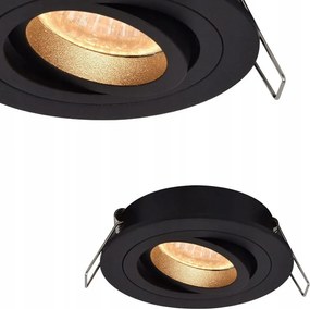 Szemes süllyesztett lámpa Chuck fekete fém GU10 IP20 Zuma Line