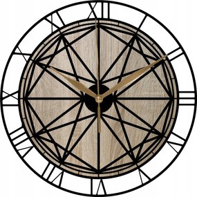 Falióra Fa Kerek Római Stílus Loft Divatos Óra 35 cm
