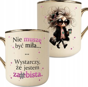 Krém-arany Bögre Nem Kell Kedvesnek Lennem Elég, Ha Elfoglalt Vagyok