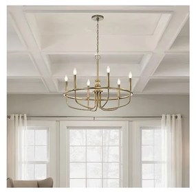 Elstead Kichler KL-CAPITOL-HILL6-PNBR - CsillĂĄr lĂĄncon CAPITOL HILL 6xE14/40W/230V ED0474
