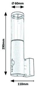 Rabalux - Kültéri fali lámpa érzékelővel 1xGU10/7W/230V IP44