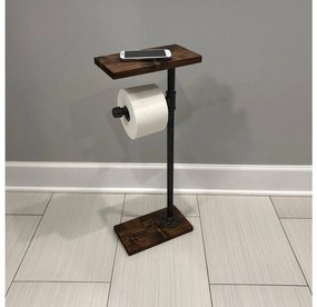 WC -papír tartó telefon tárolóval Nenanu 9 (dió + fekete). Akció -23%. 1094488