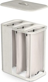 Bézs bambusz szennyeskosár 3x30 l Tota Trio Luxe – Joseph Joseph