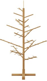 Fából készült Karácsonyfa állvánnyal Barna 125 cm Tömör fenyőfa