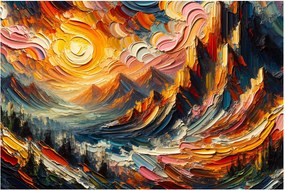 Kép - Hegyek, melyeket napfény ölel (90x60 cm)