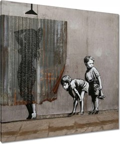 Vászonkép 80x80 Banksy Fiúk Zuhany