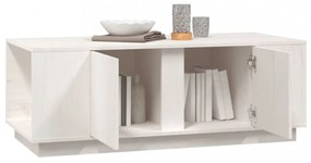 fehér tömör fenyőfa dohányzóasztal 110x50x40 cm