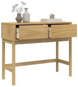 FLORO viaszbarna tömör fenyőfa tálalóasztal 89,5 x 36,5 x 73 cm